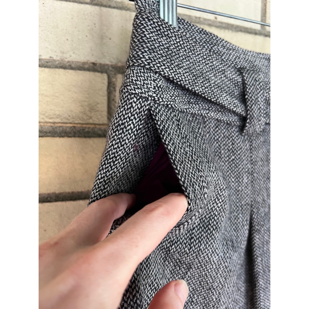 Vtg American Eagle Y2K Herringbone Pleated Micro Mini Skirt Wool Size 8 NWT - Picture 2 of 8